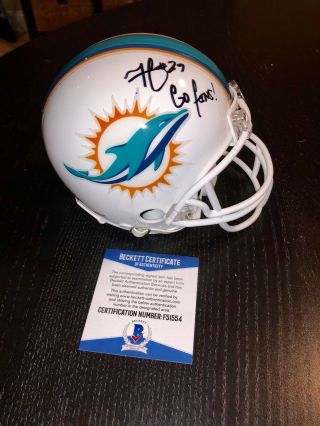 Minkah Fitzpatrick Signed Miami Dolphins Mini Helmet Alabama Beckett Bas Cert