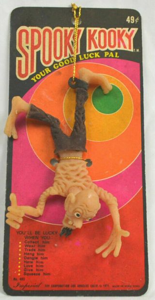 Spooky Kooky Vintage Rubber Jiggler Zombie Prisoner Monster Creature Figure A