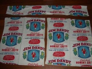 (1) Pair Jim Dandy / Hominy Grits Vintage Curtains W/ Valance