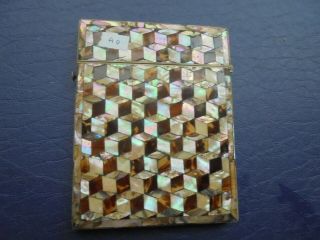 Antique Mother Of Pearl Card Case 84