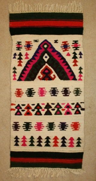 Antique Navajo Rug Native American Indian Weaving Saddle Blanket Navaho Art