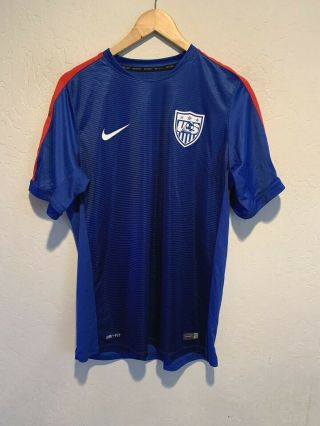 Nike Dri Fit Team Usa Soccer Training Jersey Size Large Men’s Blue Euc Football