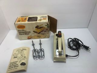 Vintage Sunbeam Mixmaster Heavy Duty Burst Power Hand Held Mixer W/box