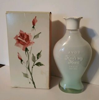 Vintage Avon Heres MY Heart Cream Lotion Bottle 4 Oz 2