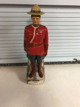 Vintage Canadian Mist Mounted Police Mountie Nelson Eddy Decanter Ceramic
