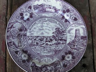 Vintage Grand Canyon - Arizona Souvenir Plate Purple - Mulberry - Staffordshire