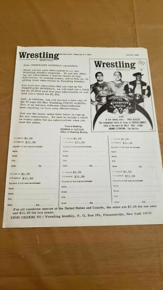 1971 Wrestling MonthlyMagazine WWF ladies NWA AWA Morales Funk Sammartino 2