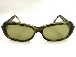Jean Lafont Vahine Eyeglasses Frames Tortoise Green Brown Sunglasses Rims Vtg