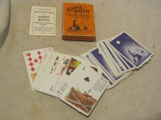 Vintage Gypsy Witch Fortune Telling Playing Cards Card Deck W/ Instructions