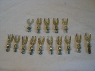 15 Vintage Ornate Metal Trophy Toppers Eagle Topper Gold - Tone Birds Award Parts