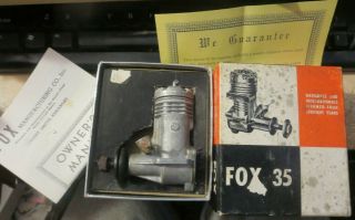 Fox 35 Model Airplane Engine Vintage.  35 Control Line Glow Motor