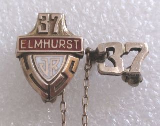 Vintage Elmhurst Junior High School Class Of 1937 Pin - Oakland,  Ca