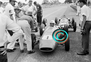 5 35mm Negatives F1,  Frank Gardner - Brabham Bt2 1963 Catalina Park Fj