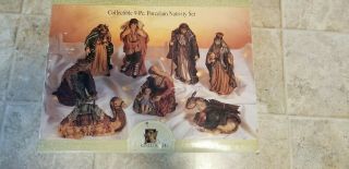 Vintage Grandeur Noel 9 Piece Nativity Set