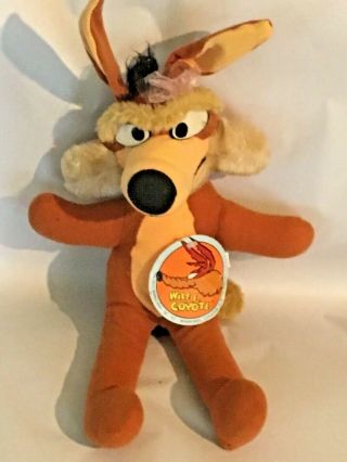 Wile E.  Coyote Vintage 1971 Warner Bros.  Mighty Star 14 " Plush Stuffed Animal