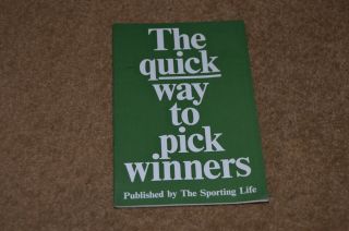 The Quick Way To Pick Winners Vintage 1970s Horse Racing Betting Book