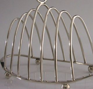 Large English Solid Silver Six Slice Toast Rack 7 Inch 149g 2002