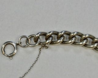 Antique Sterling Silver Men ' s Link Bracelet 9 