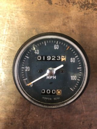 Vintage Suzuki Motorcycle Speedometer 110mph