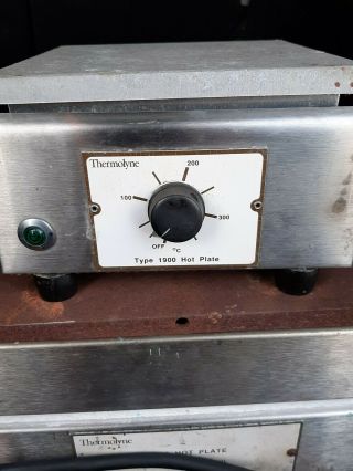 Vintage Thermolyne Type 1900 Hotplate Model Hp - A1915b 750 Watts 115 Volts Ac