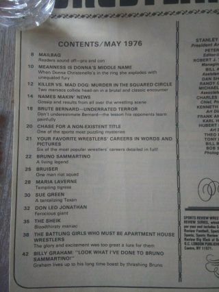 NM sports review Magazin wrestling Graham Bernard WWF NWA 1975 ladies Bruiser 3