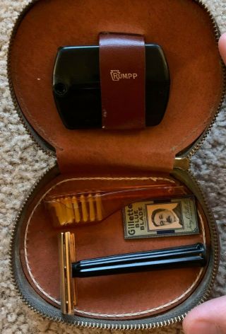 Vintage Gillette Fatboy Adjustable Dial Safety Razors And Full Kit