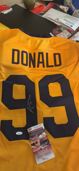 Aaron Donald Autographed Signed Jersey La Rams Jsa