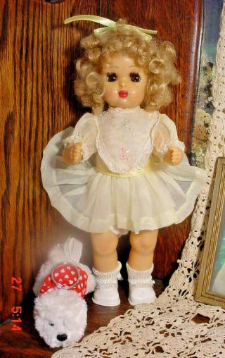 Vtg 1954 10 " Tiny Terri Lee Doll N Party Dress & Rhumba Panties Hard Plastic Tag