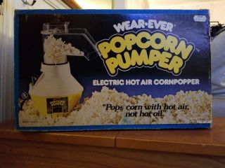 Wearever Popcorn Pumper Vintage Wear Ever Popper Machine W/ Box
