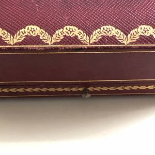 Antique Red Leather Gilt Gold Push Button LG Jewelry Box Trabert & Hoeffer 2