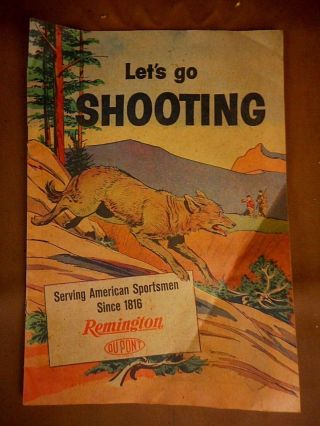 Remington Dupont Gun Lets Go Shooting Book Hunting Advertising Comic Book