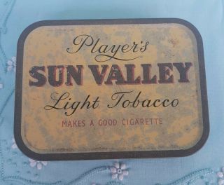 Sun Valley Cigarette Smoking Pipe Whisky Bar Tobacco Tin