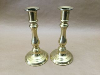Vintage Solid Brass Candle Stick Candle Holders 7 " Tall