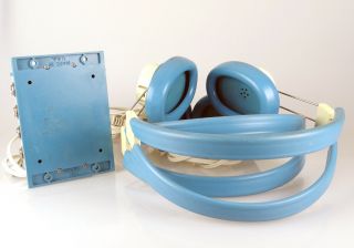 VTG 2 Telex 610 - 1 600 Ohm Headphones Blue with 8 way junction M - 753 3