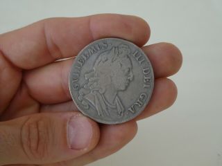 Antique 1695 English Crown Coin