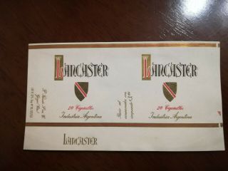 Lancaster - Argentina Cigarette Pack Label Wrapper