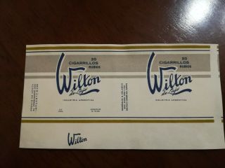 Wilton - Argentina Cigarette Pack Label Wrapper