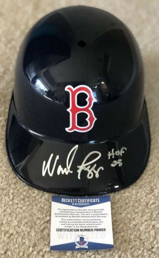 Wade Boggs Signed Boston Red Sox Full Size Batting Helmet Hof 05 Beckett Itp