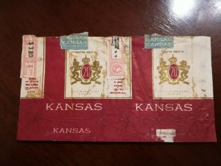 Kansas - Argentina Cigarette Pack Label Wrapper