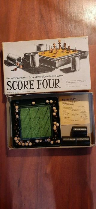 Vintage 1968 Score Four Three Dimensional Game
