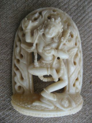 Antique Master Qality Handmade Yak Bone Vajrayogini Dakini Rupa,  Nepal