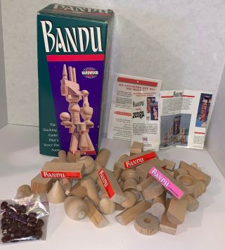 Bandu Stacking Game 1991 Milton Bradley Complete Vgc Vintage