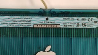 Vintage Apple M2452 iMac USB Keyboard Teal Blue Bondi 3