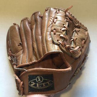 Vtg Zett 2500 Custom Pro Baseball Mitt Glove Leather To Wear On Left Hand Po Gc