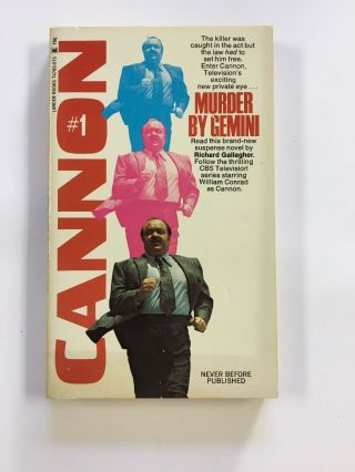 Cannon 1 Murder By Gemini Vintage Tv Detective Tie - In Paperback William Conrad
