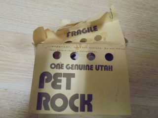 Vintage One Utah " Pet Rock " In A Box