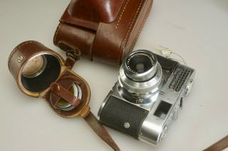Vintage Voigtlander Vito Bl 35mm Camera With Color - Skopar 50mm F/3.  5 Lens Parts