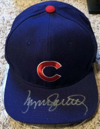 Ryne Sandberg Autographed Chicago Cubs Hat Tristar With Case / Hall Of Fame