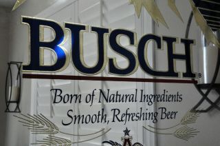 Vintage Large Anheuser Busch Beer 24x20 Wooden Framed Mirror Sign