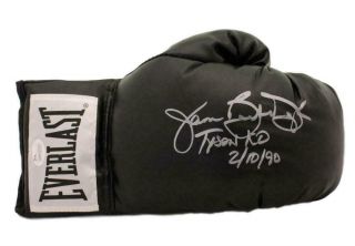 Buster Douglas Autographed Everlast Black Boxing Glove Tyson Ko Jsa 22039